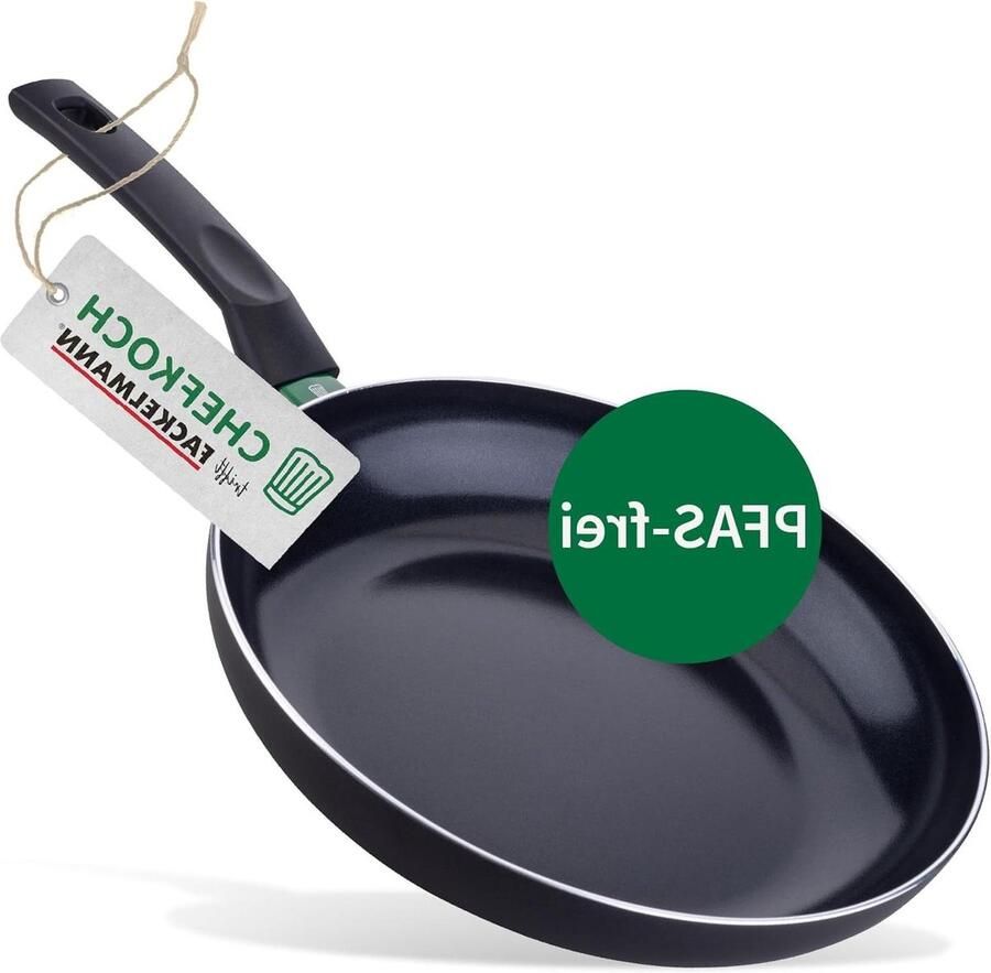 Aluminium Braadpan Kookpan Koekenpan Koken en Braden PFAS-vrije Antiaanbaklaag Ø 28 cm Zwart