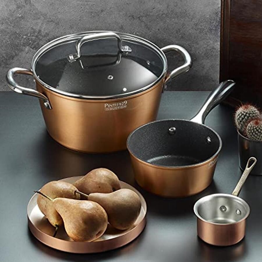 Aluminium braadpan met deksel 28 cm Ø Materic serie met QuanTanium coating voor inductie