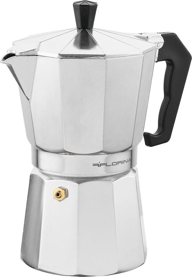 Aluminium espressomachine 6 kopjes (150 ml) kookplaten espressomachine Grande espressopot voor het bereiden van Italiaanse espresso geschikt voor keramische kookplaten elektrische kookplaten gas - Foto 1