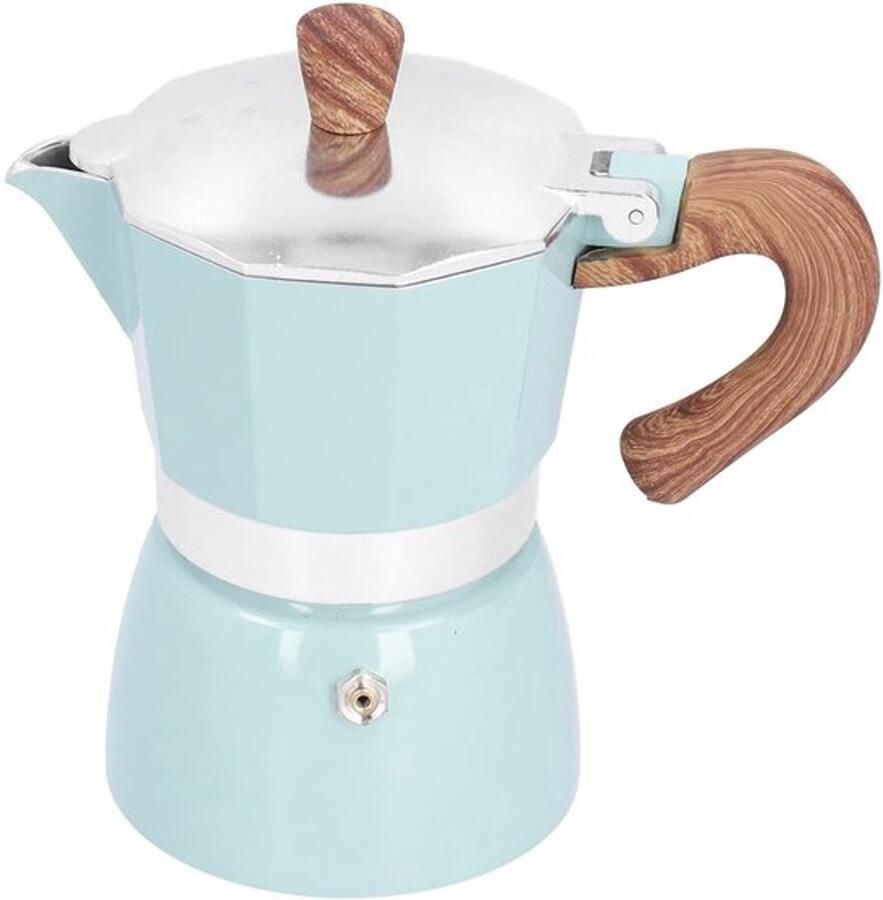 Aluminium espressomachine voor 3 kopjes klassiek koffiezetapparaat met veiligheidsfuncties