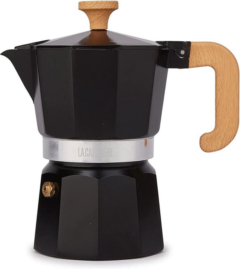 Aluminium espressomachine voor drie kopjes geschikt voor alle kooktoestellen