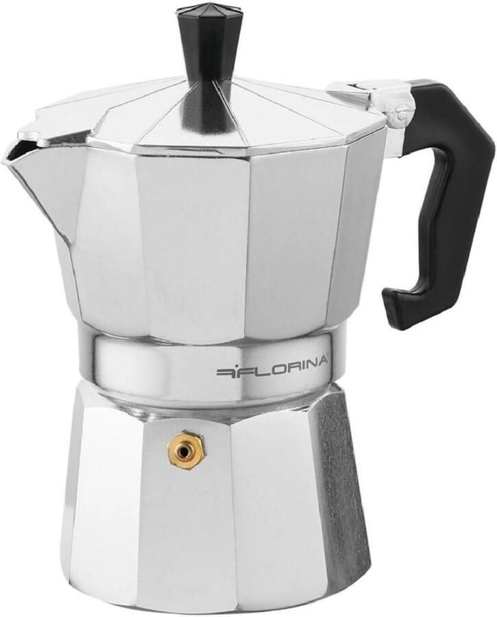 Aluminium Espressomaker 135 ml 3 Kopjes Geschikt voor Gas- en Keramische Kookplaat