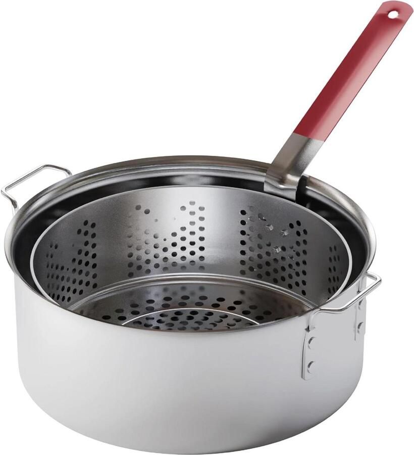 Aluminium Frituurpan Friteuse met Mand Lekker Eten Bereiden Voedselveilig Aluminium 10qt Aluminium