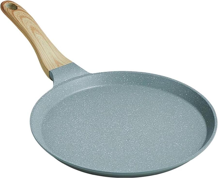 Aluminium Frituurpan Koekenpan Braadpan Gezond Koken Antiaanbaklaag 8 Inch Groen