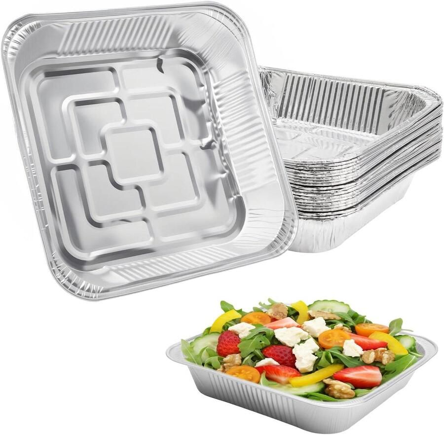 Aluminium Grill Bowls Grill Dishes Oven Safe Snel Grillen Bakken Uitstekende Warmteverdeling 30 Stuks 20 cm