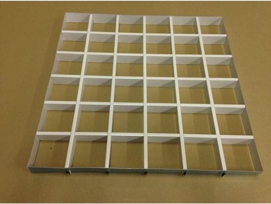 Aluminium Grill Werkblad Platen Modulair Bouwen T24 Draagconstructie 60x60 cm Wit