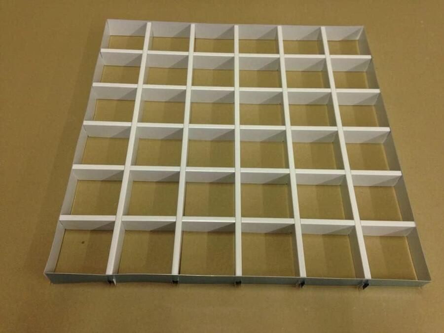 Aluminium Grill Werkblad Platen Modulair Bouwen T24 Draagconstructie 60x60 cm Wit