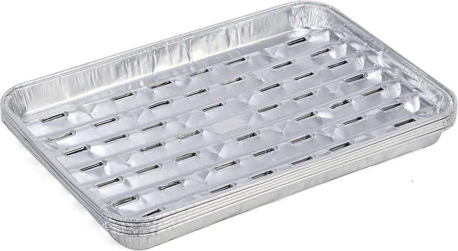 Aluminium Grillplaat Set van 5 Vierkant 34 x 23 cm - Foto 2