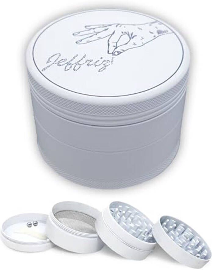 Aluminium Grinder 63 mm met Keramische Anti-aanbaklaag – 4-delige Kruidenmolen voor Droge Kruiden & Tabak – Pollenfilter & Grote Capaciteit