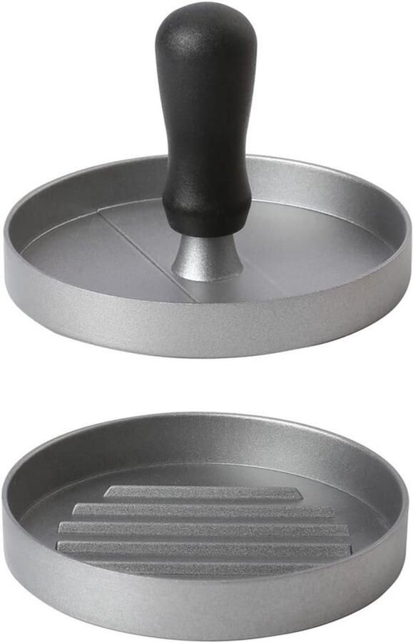 Aluminium Hamburgerpers voor Heerlijke Burgers en Pâtés Antiaanbaklaag Diameter 11 7 cm Ideaal voor BBQ en Grillen