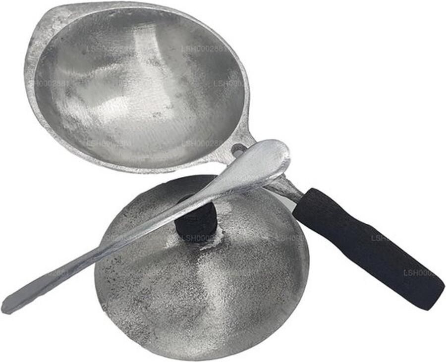 Aluminium Hopper Pan Appam Maker Traditionele Pannenkoeken Inclusief Spatel 35 x 17 x 6 cm