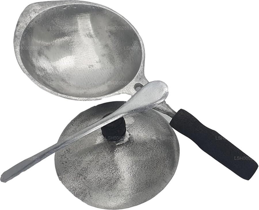 Aluminium Hopper Pan Appam Maker Traditionele Pannenkoeken Inclusief Spatel 35 x 17 x 6 cm