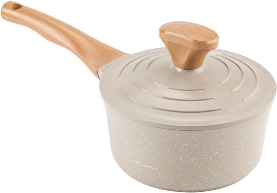 Aluminium Kasserol Kookpan Steelpan Gezond Koken Keramische Antiaanbaklaag 19 Liter Grijs