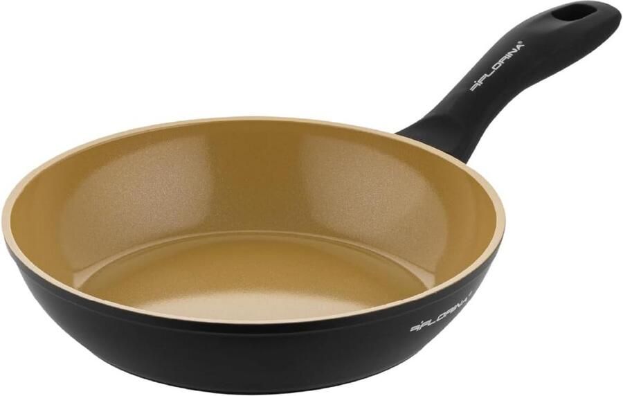 Aluminium Koekenpan 20 cm Keramische Olijfolie Coating Antiaanbak Voor Alle Kachels inclusief Inductie