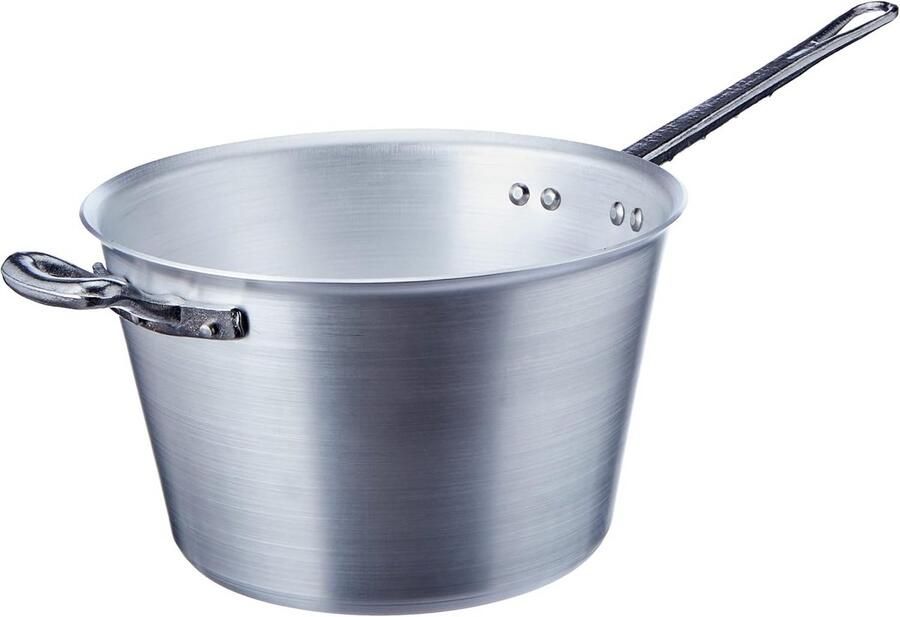 Aluminium Koekenpan 26 cm met Stalen Bodem Geschikt voor Gasfornuis