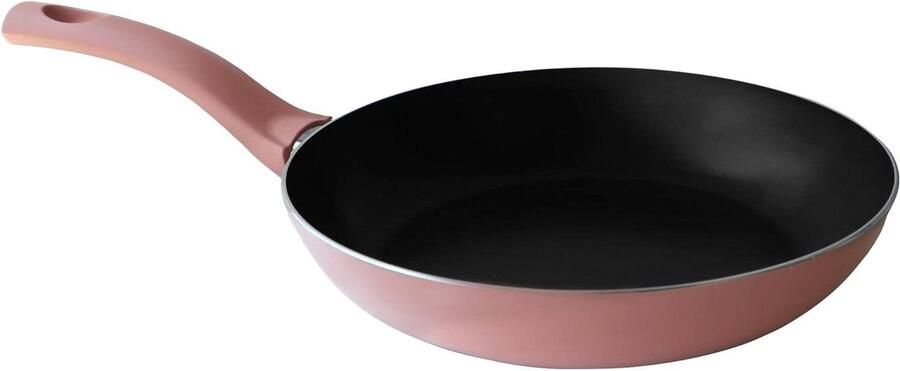 Aluminium Pan Koekenpan Koop Gezond Koken 5-Laags Anti-aanbaklaag 24 cm Sunset Pink