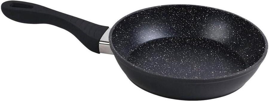 Aluminium Koekenpan Crispy Gezond Bakken Anti-aanbaklaag 24 cm Zwart