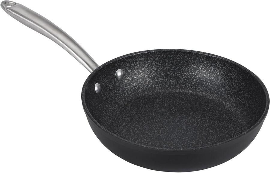 Aluminium Koekenpan Dagelijks Koken Anti-kras Technologie 25 cm Zwart