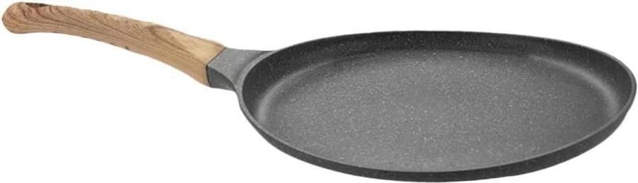 Aluminium Koekenpan Eierpan Pannenkoekenpan Ontbijt Bereiden Snelle Gelijke Warmte 35 x 20 cm Donkergrijs