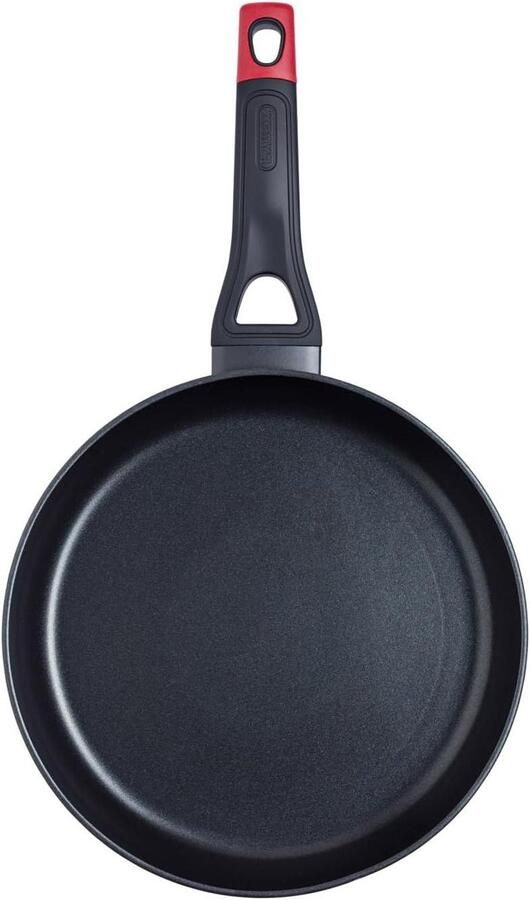 Aluminium Koekenpan Inductie Gezond Koken PFAS-vrije Antiaanbaklaag 30 cm Zwart