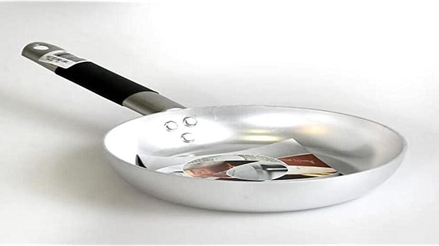Aluminium Koekenpan Koekepan Aluminium Koken aanbraden 3 mm dik aluminium 20 cm Zilver