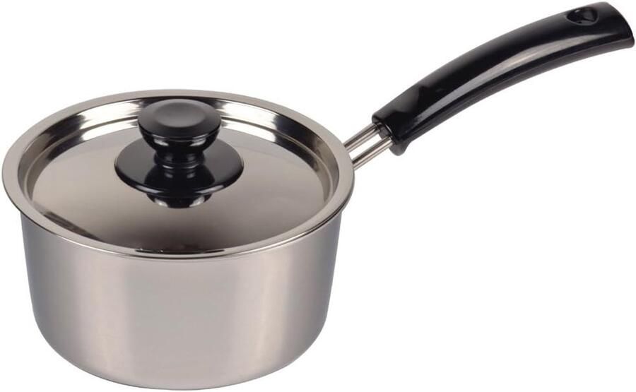 Aluminium Koekenpan Koekepan Staal Koken voor thuis Drielaags Materiaal 16 cm Zilverkleurig