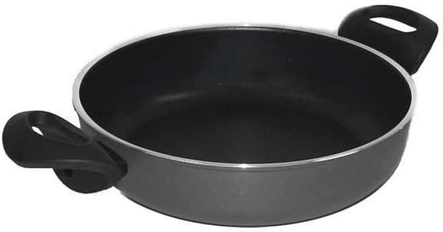 Aluminium Koekenpan met 2 Handvatten 24 cm Inductieverwarming Anti-aanbaklaag