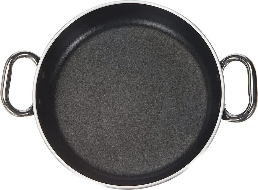 Aluminium Koekenpan met Inductiebodem en RVS Handgrepen 5 mm Dikte Zwart