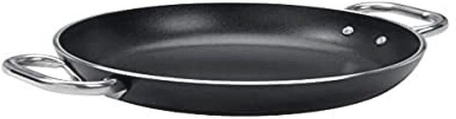 Aluminium Koekenpan met Inductiebodem en RVS Handgrepen 5 mm Dikte Zwart - Foto 2