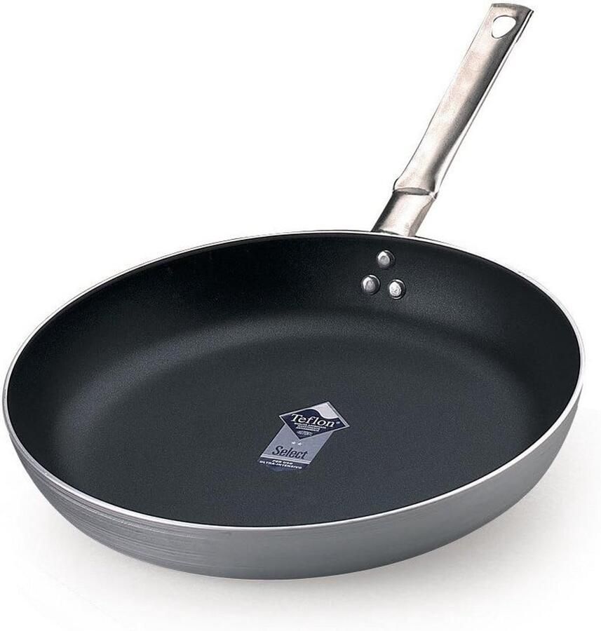 Aluminium koekenpan met kristalafwerking 40 cm 1 roestvrijstalen handvat