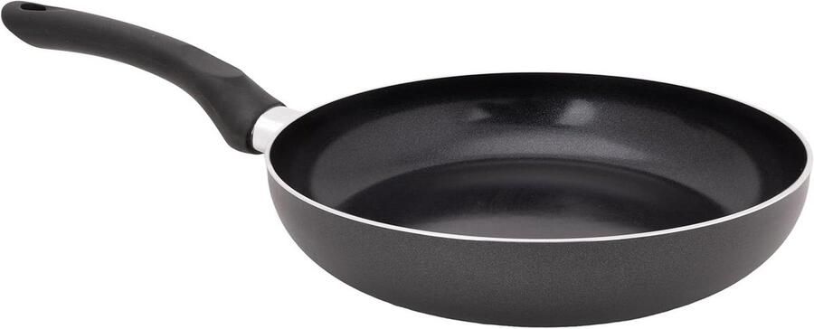 Aluminium Koekenpan Non-stick Koken voor thuis PFAS-vrij 24 cm Zwart