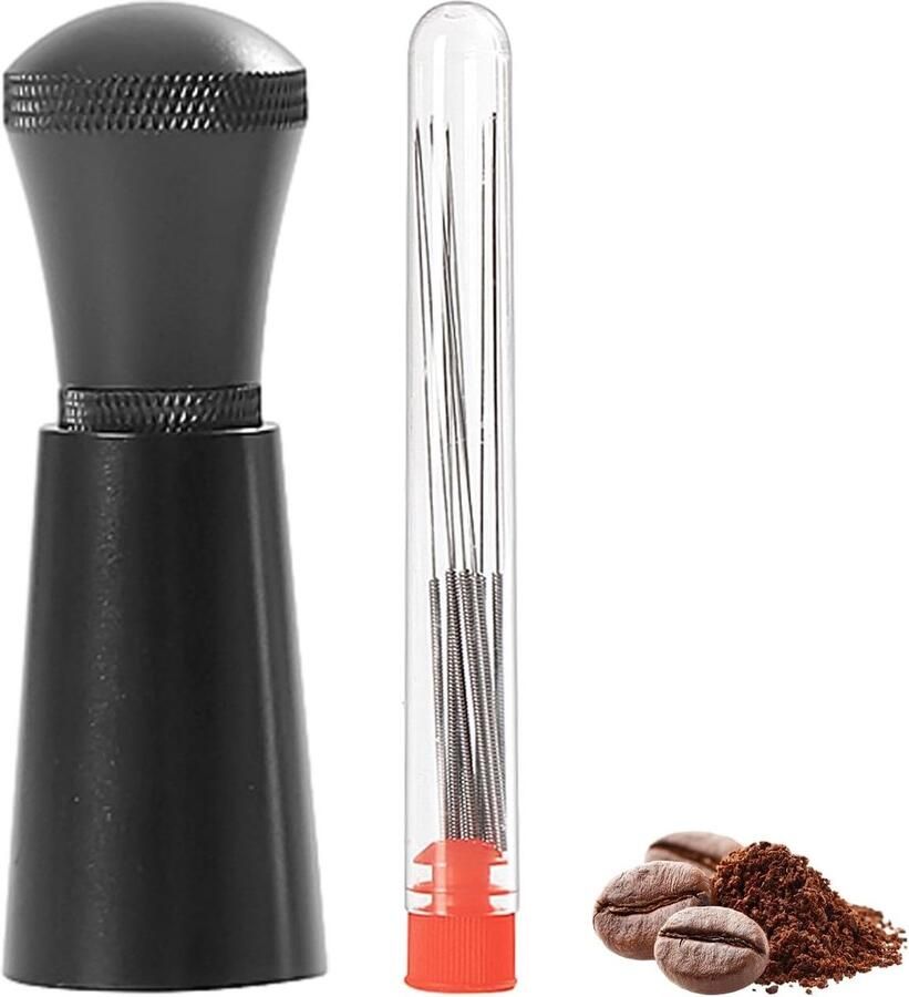 Aluminium Koffie Tool met 8 Vervangbare Coffee Needles Afneembare Dispenser en Barista Accessoires voor Perfecte Espresso en Koffie Creaties