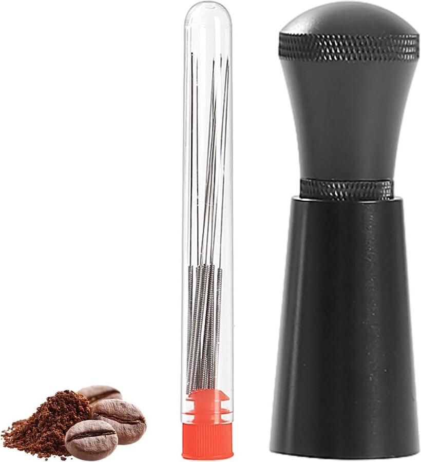 Aluminium Koffie Tool met 8 Vervangbare Naalden Afneembare Dispenser en Barista Accessoires voor Perfecte Espresso Creaties