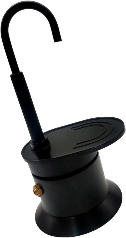 Aluminium Koffiepot Espresso Maker Koffie Zetten Compact Enkele Serve 50 ml Zwart