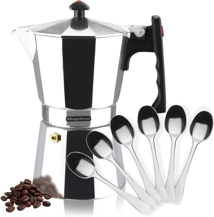 Aluminium Koffiezetapparaat voor 9 Kopjes Geschikt voor Alle Warmtebronnen