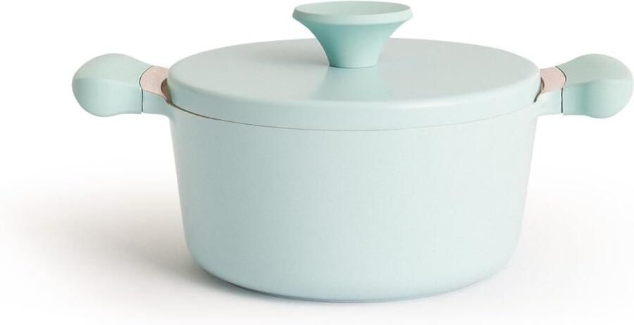 Aluminium Kookpan Koekenpan Sauspan Dagelijks Koken Keramische Coating Ø 20 cm Blauw