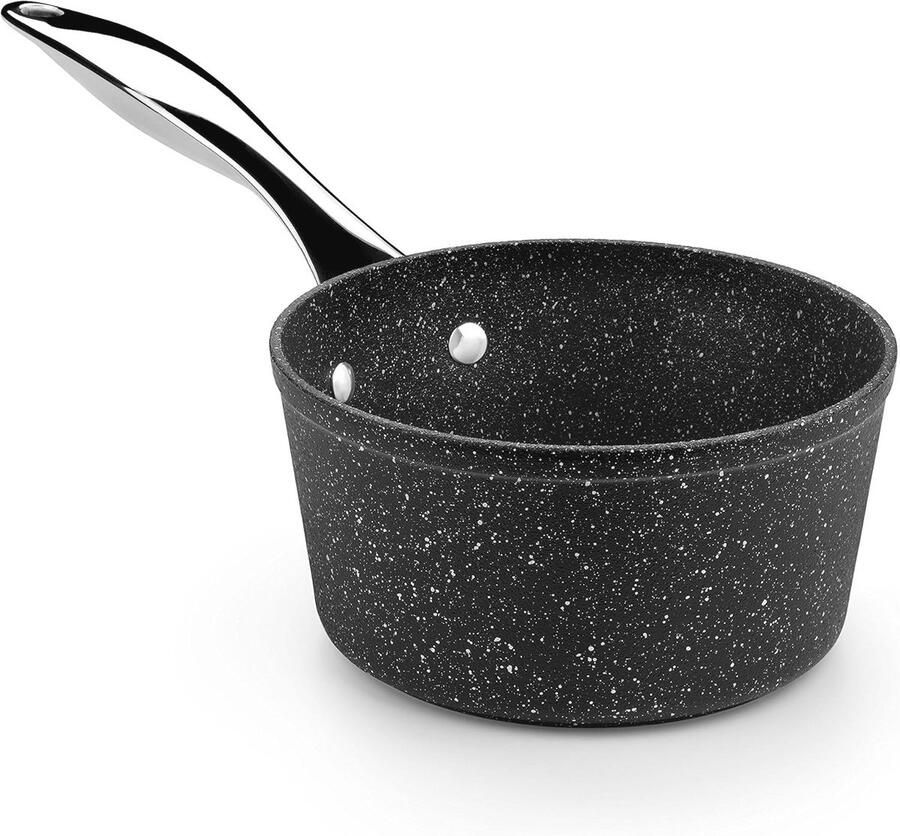 Aluminium Kookpan met Steencoating 16 cm Geschikt voor Alle Hittebronnen