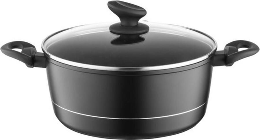 Aluminium kookpan Ruime pan Dagelijks koken Antiaanbaklaag 65 liter Zwart