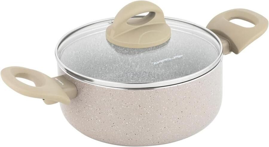 Aluminium Kookpan Sauspan Steelpan Gezond Koken Antiaanbaklaag 18 cm Grijs