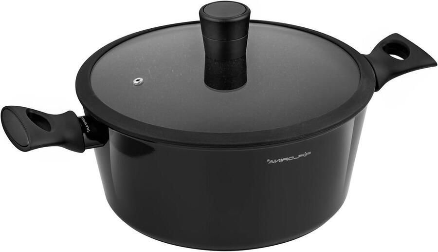 Aluminium Kookpan Soeppan Pastapan Koken van maaltijden Antiaanbaklaag 61 liter 28 cm Zwart