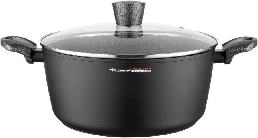 Aluminium Kookpot 6 1L Antiaanbaklaag Voor Inductie Gas en Elektrisch Zwart 28 cm