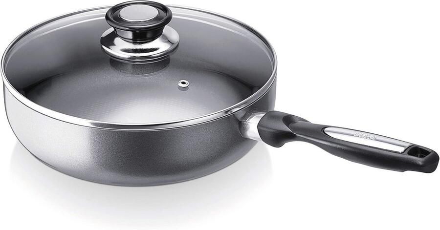 Aluminium Non-stick Sauteerpan met Glazen Deksel 24 cm