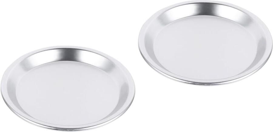 Aluminium Ovenschaal Pizza Bakplaat Bakken en Braden Eenvoudige Reiniging 20x20x4 cm Zilver