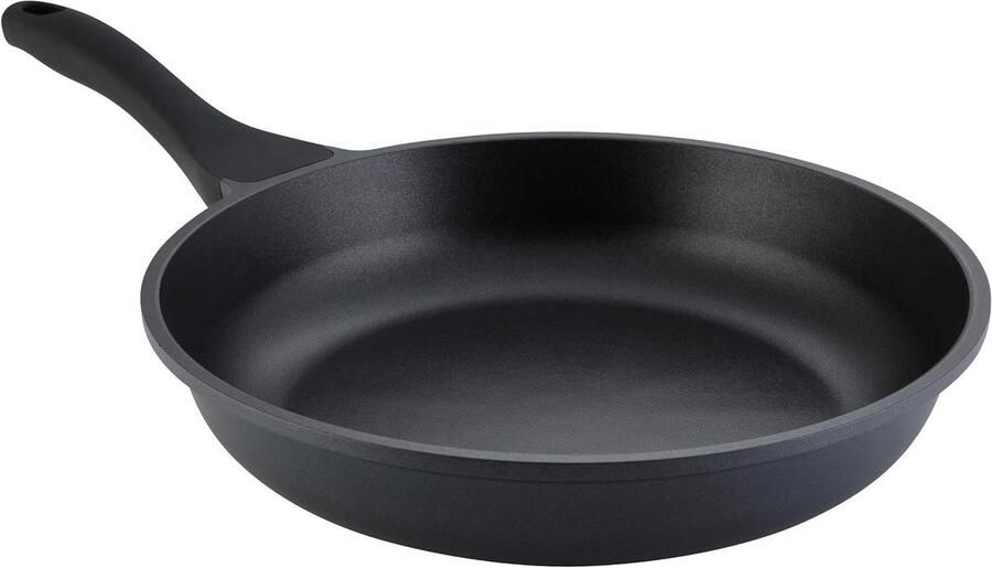 Aluminium Pan Gegoten Koekenpan Vetarm Braden Krasbestendige Coating 28 cm Diameter Zwart
