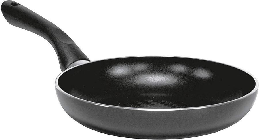 Aluminium Pan Koekenpan Gezond Koken Goede Warmteverdeling 20 cm Antraciet-zwart