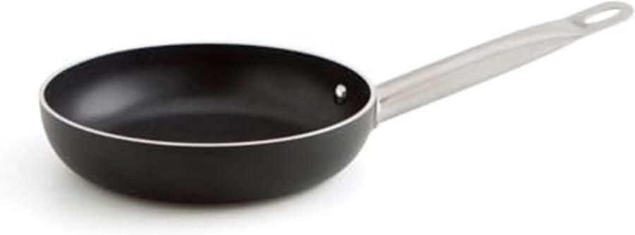 Aluminium pan Koekenpan Koken en bakken Antiaanbaklaag 20 cm Zwart