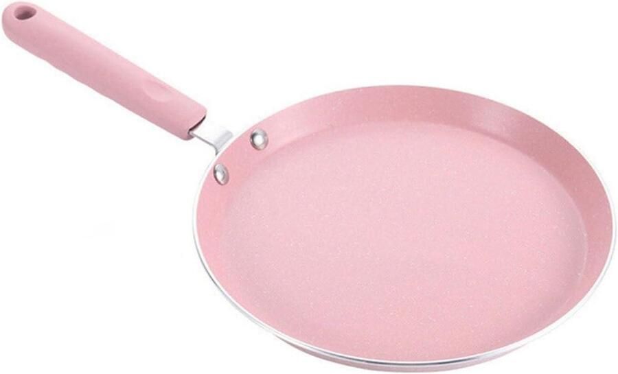 Aluminium pan Koekenpan roerbakpan Gezond koken Antiaanbaklaag 18 cm Roze