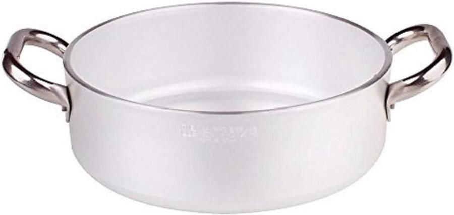 Aluminium Pan Kookpan Casserole Professioneel Koken Hoge Warmtegeleiding 51.5 Liter Zilverkleurig
