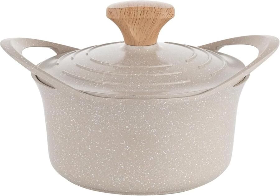 Aluminium Pan Kookpan Gezond Koken Keramische Antiaanbaklaag 2.8 Liter Grijs