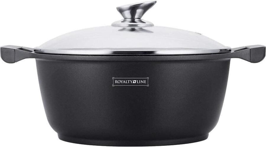 Aluminium Pan Kookpan Sauspan Dagelijks Koken Gemarmerde Antiaanbaklaag 20 cm Grijs